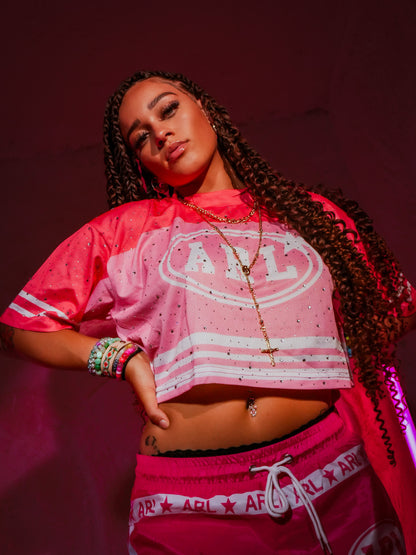 Cropped Rhinestone Jersey