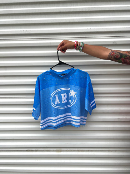 Cropped Rhinestone Jersey