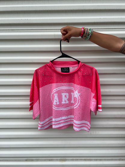 Cropped Rhinestone Jersey